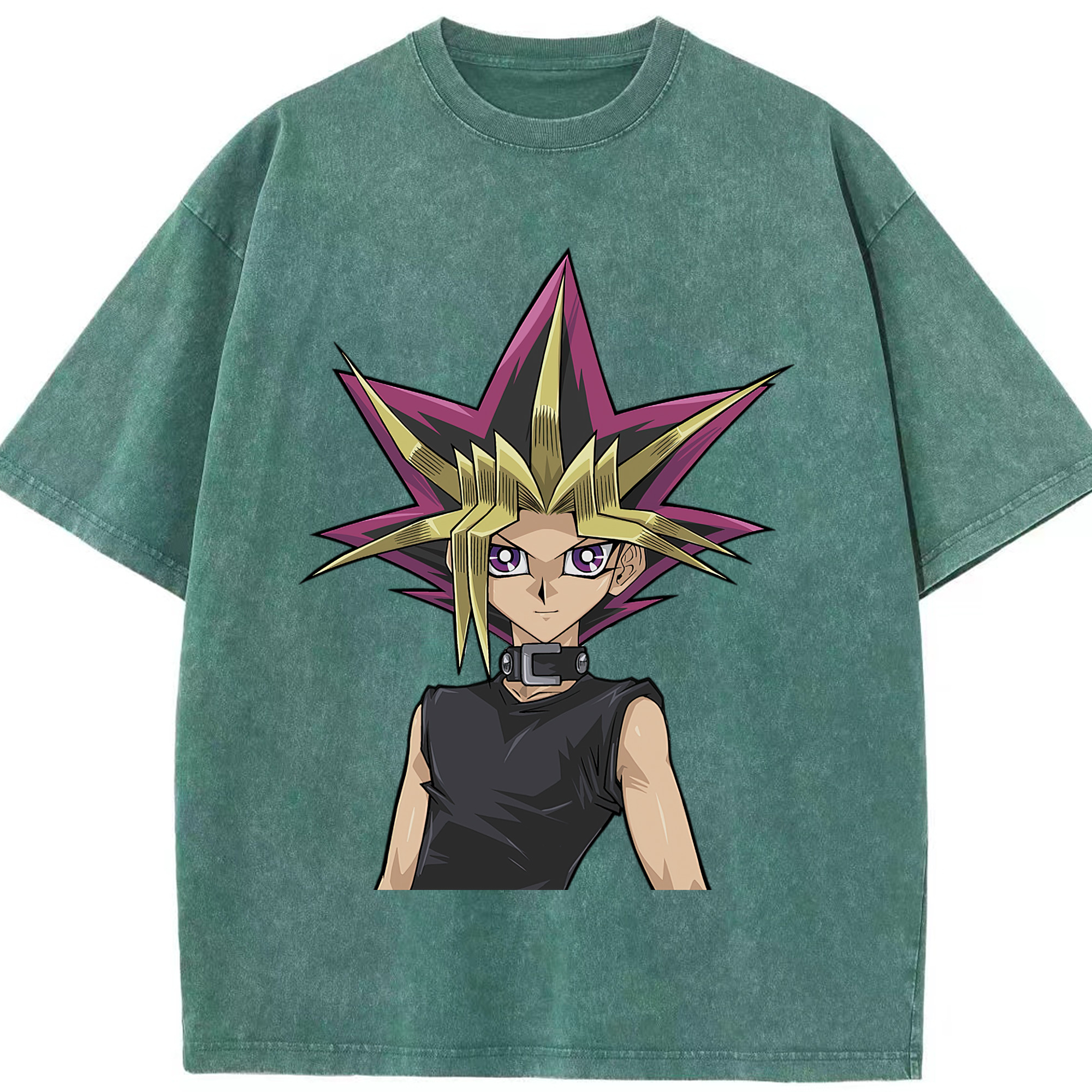 （画像用） 遊☆戯☆王 Yu-Gi-Oh! 綿100% ヴィンテージ風 半袖Tシャツ（フロントプリント）
